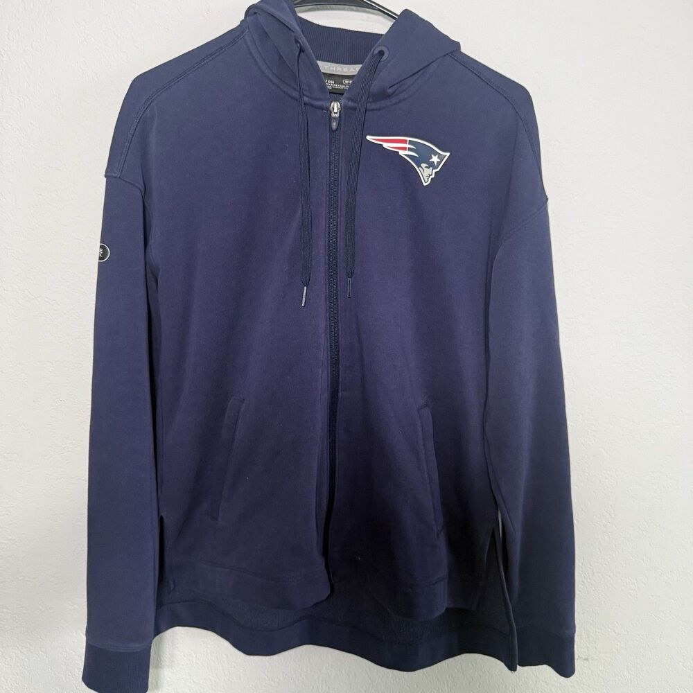 Under Armour New England Patriots Hoodie Men’s Small Navy ColdGear Full Zip NFL